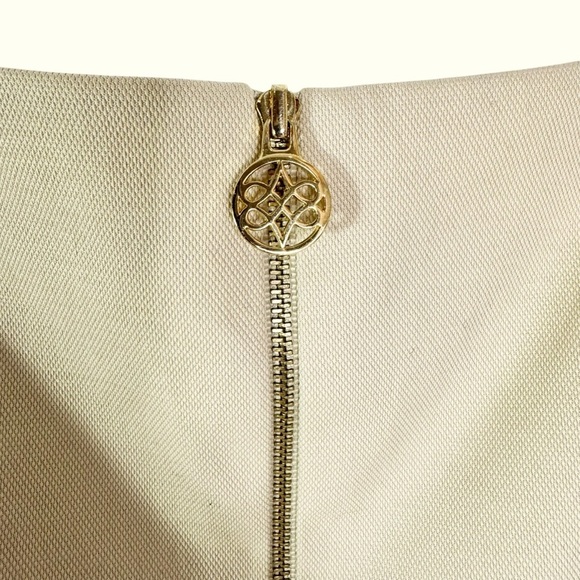 Antonio Melani Embroidered Carys Sheath Dress in Papyrus Beige Size 0 - Picture 7 of 11